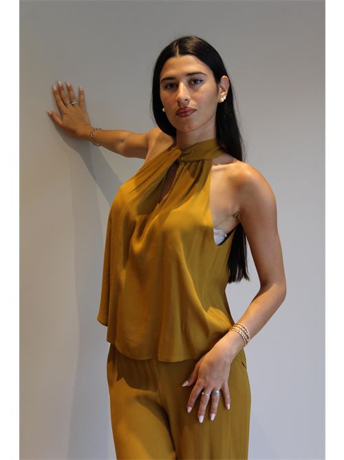 Top in viscosa con scollo americana DIECI MINUTI | 553841